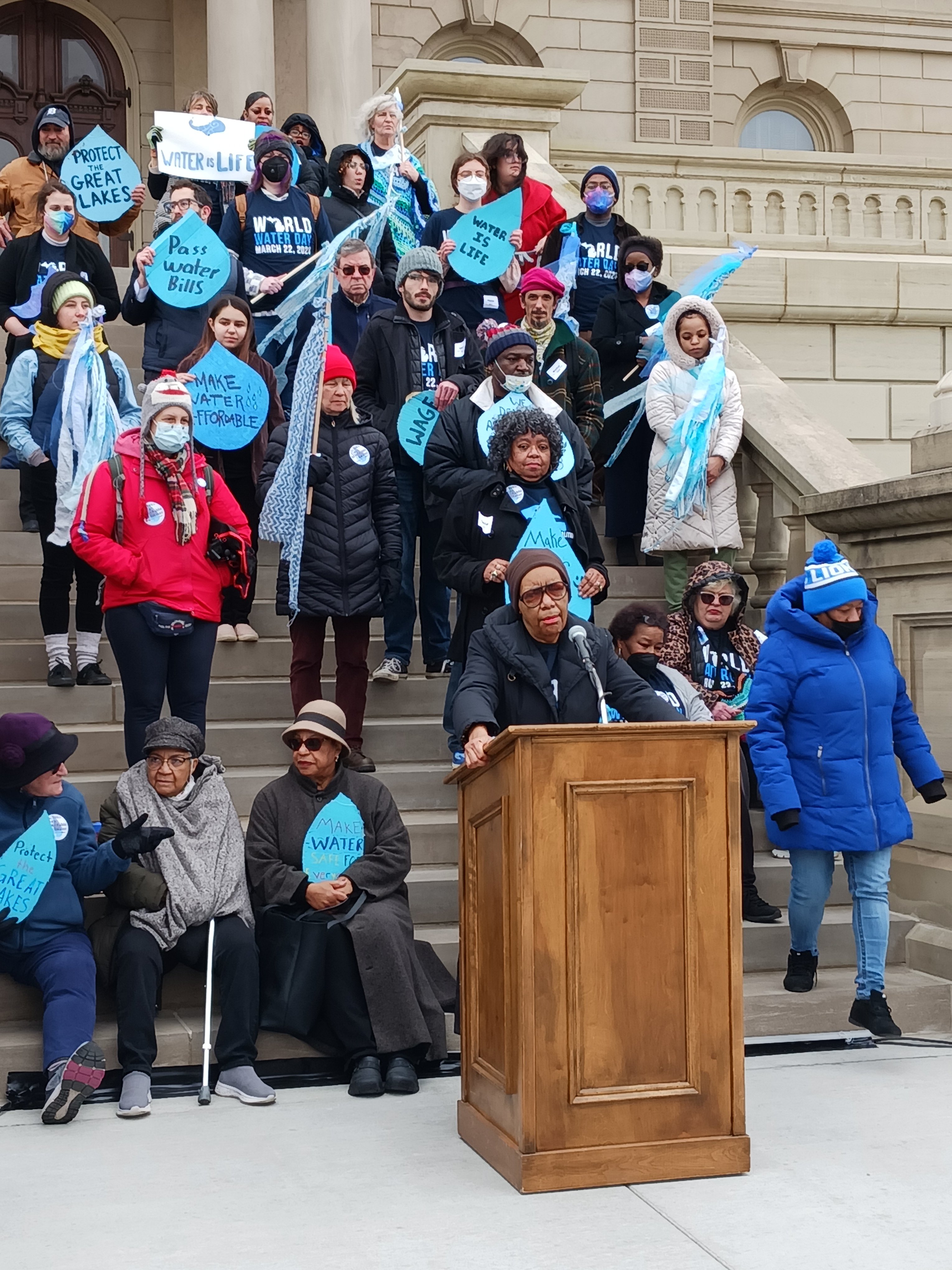 World Water Day Rally in Lansing Michigan. Photo: Jennifer Schlicht
