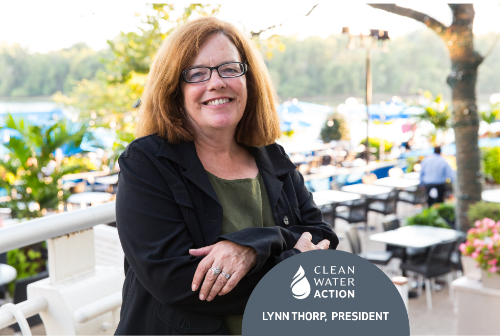 photo of lynn thorp, president of clean water action on balcony