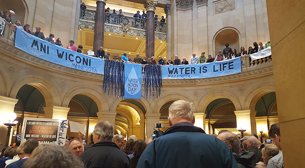 Minnesota capitol rotunda on Water Action Day