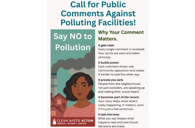 New Jersey Action Alert - Call for Public Comments Against Polluting Facilities graphic