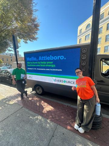 Clean Water Action's Energy Efficiency Organizer Shay Canvassing in Attleboro on Mass Save
