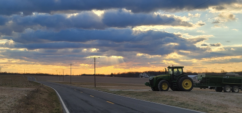 Montgomery County's Agricultural Reserve at sunrise