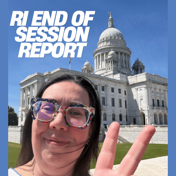 emily at the RI capitol