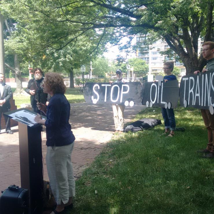 Oil Train Rally in Baltimore. Credit Jennifer Kunze / Clean Water Action