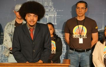 Sasha Lewis-Norelle at Frontline Communities Protection Act Press Conference