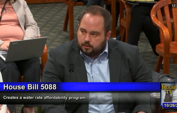 Sean McBrearty testifying in favor of MI House Bill 5088 to creat a water affordability program