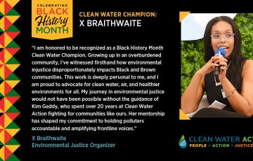 X Braithwaite - Clean Water Champion