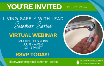 graphic design for living safely with lead summer series in PA