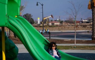 playfround near oil and gas operations