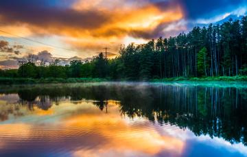 Lake at Delaware Gap National Park, Sunset. Photo credit: Jon Bilous / Shutterstock