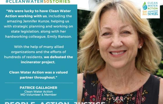 Image of Patrice Gallagher for Clean Water Action's 50th Stories Blog 