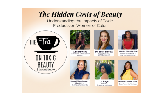 graphic design for Clean Water Action's Hidden Costs of Beauty webinar