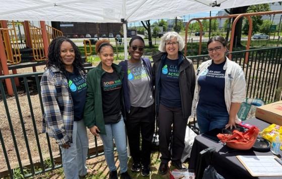 image of clean water action nj staff at a truck count in elizabeth, nj