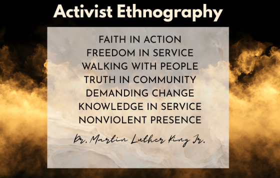 Activist Ethnography defined for MLK Day