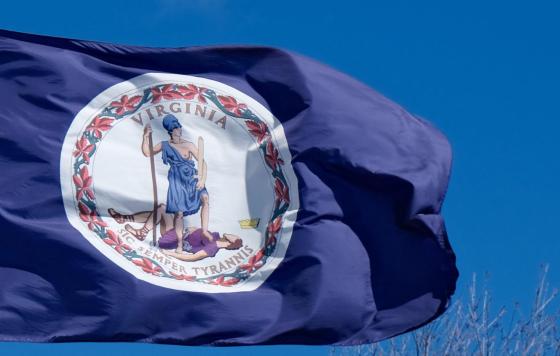 Photo of Virginia state flag