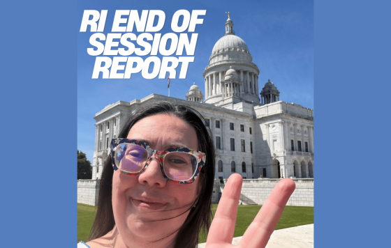 emily at the RI capitol