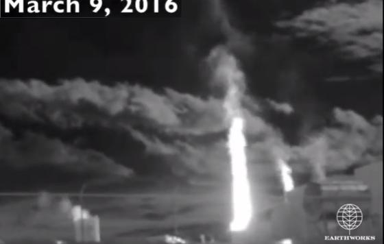 Screenshot of methane leak in Butler County via Earthworks