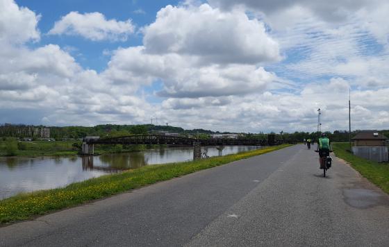 Bicycle on mixed use trail