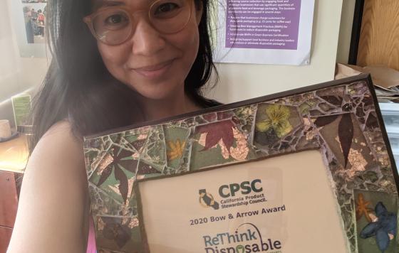 Grace Lee accepting the CPSC award