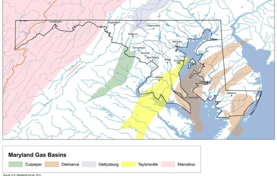 Maryland Gas Basins. Source USGS